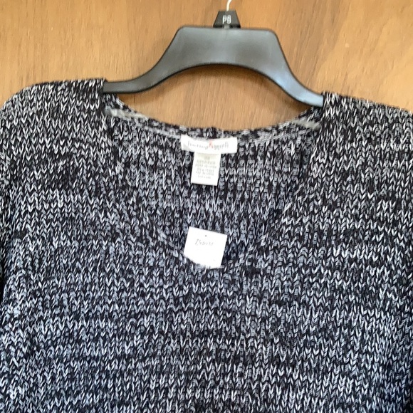 Hasting & Smith v neck pullover sweater black combo 3X - Picture 3 of 14